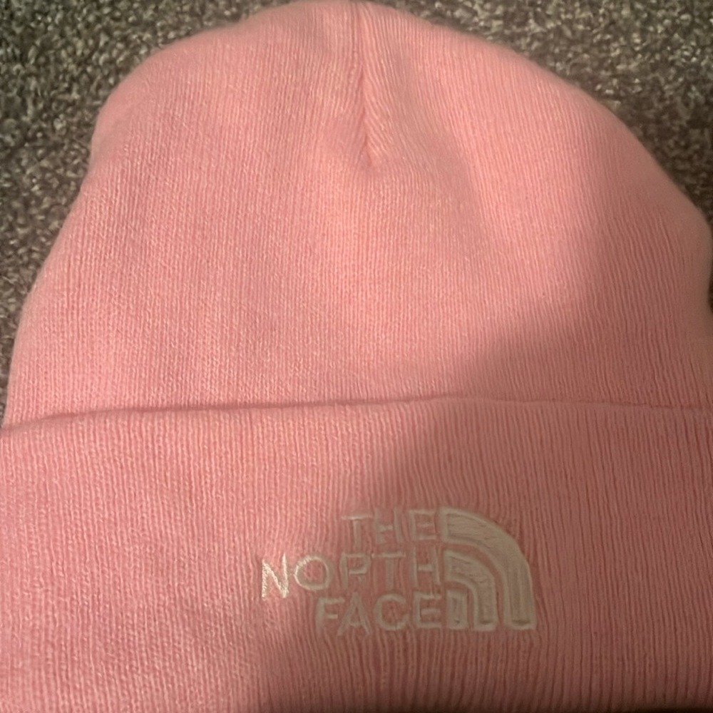 The Northface pink beanie